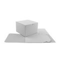 High Gloss White Folding Gift Box (6"x6"x4")